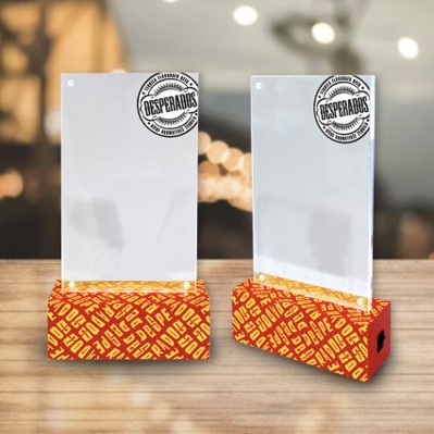 Customised LED Table Tent Card Holder
